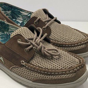 Tommy Bahama Textile/Leather Mens Size 9 Loafer, boat, casual shoes